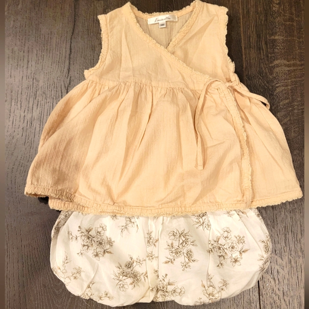 Louisiella kimono top and bloomer. 24 mos.